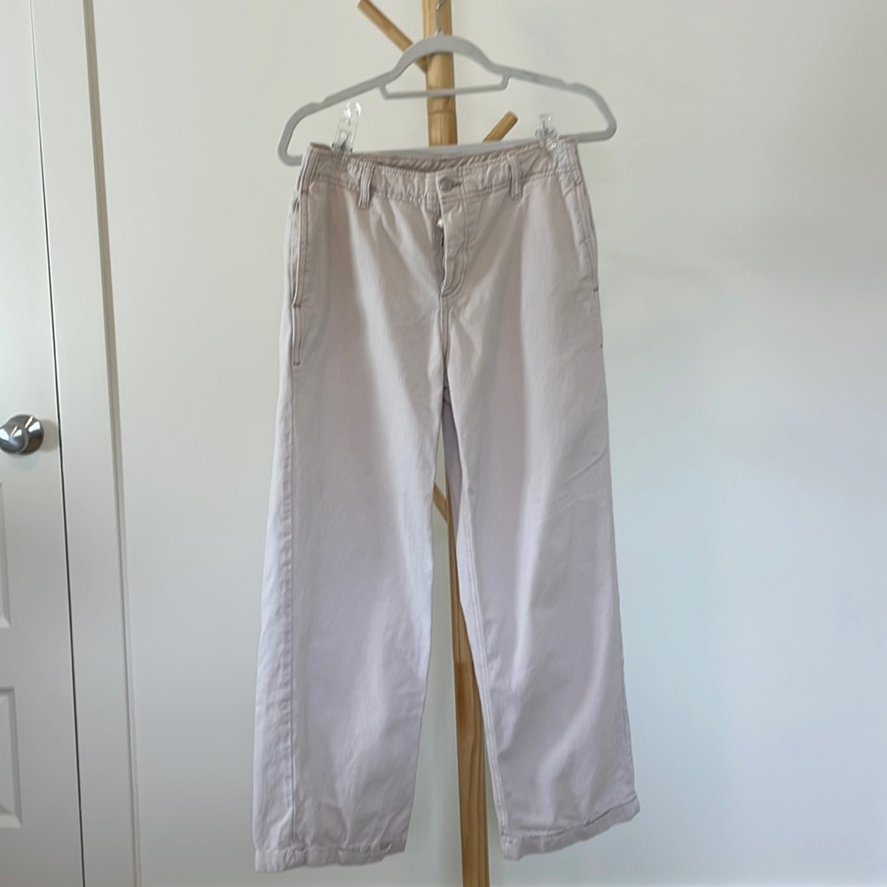 Free People pink straight leg pants